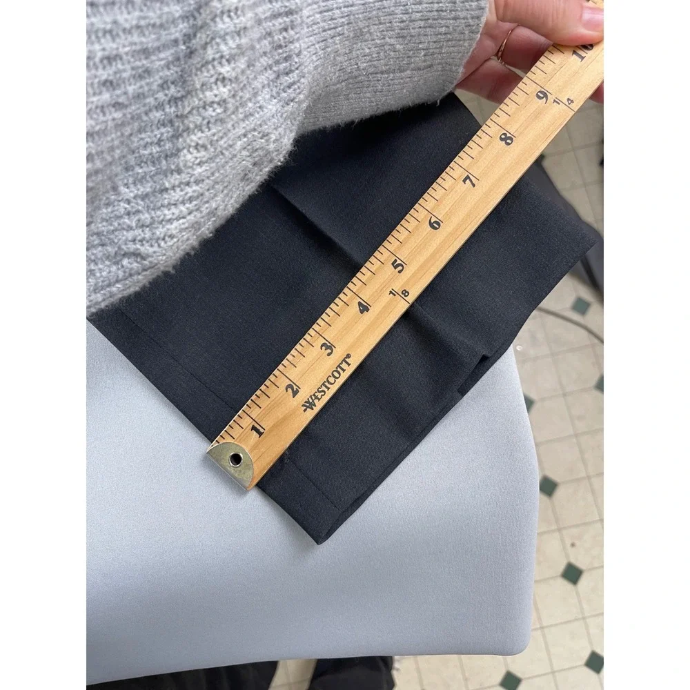 Banana‎ Republic Marzotto Super 120s Wool Slim Fit Dress Pants Charcoal 35x30